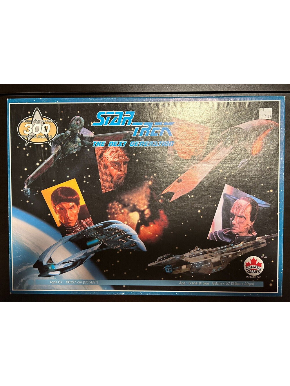 Vintage Star Trek The Next Generation 300 Piece Puzzle 1993 Canada Games TNG